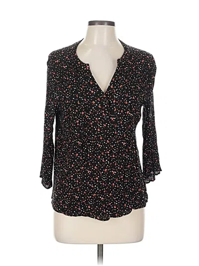 Pre-owned Fun2fun 3/4 Sleeve Blouse In Black