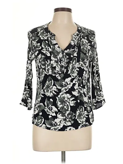 Pre-owned Fun2fun 3/4 Sleeve Blouse In Black