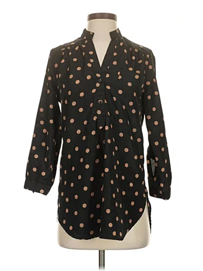 Pre-owned Fun2fun 3/4 Sleeve Blouse In Black