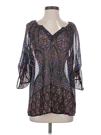 Pre-owned Fun2fun 3/4 Sleeve Blouse In Black