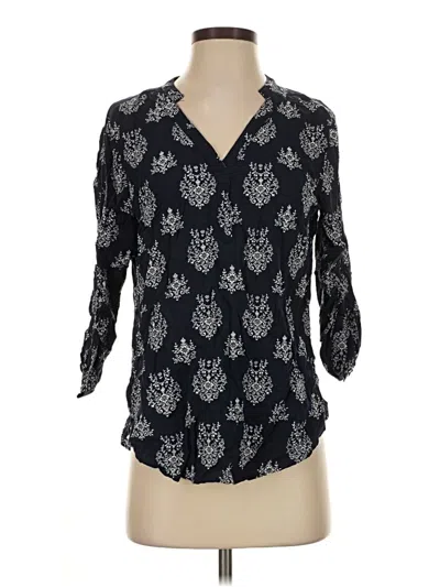 Pre-owned Fun2fun 3/4 Sleeve Blouse In Black