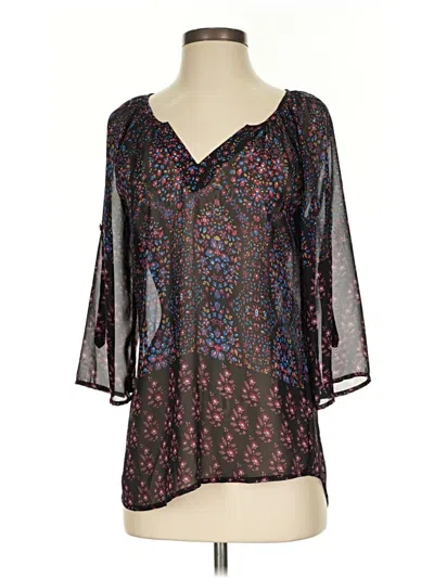 Pre-owned Fun2fun 3/4 Sleeve Blouse In Black