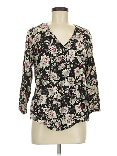 Pre-owned Fun2fun 3/4 Sleeve Blouse In Black