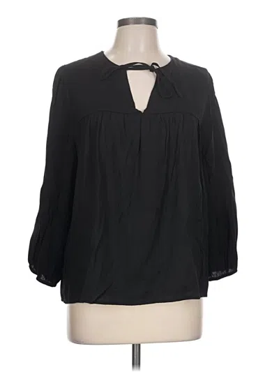 Pre-owned Fun2fun 3/4 Sleeve Blouse In Black