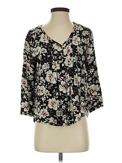 Pre-owned Fun2fun 3/4 Sleeve Blouse In Black