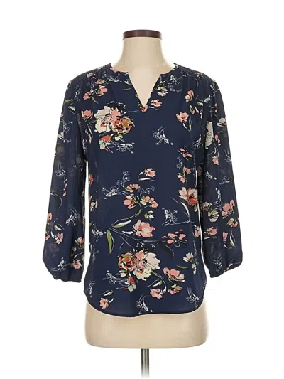 Pre-owned Fun2fun 3/4 Sleeve Blouse In Blue