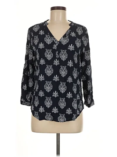 Pre-owned Fun2fun 3/4 Sleeve Blouse In Blue