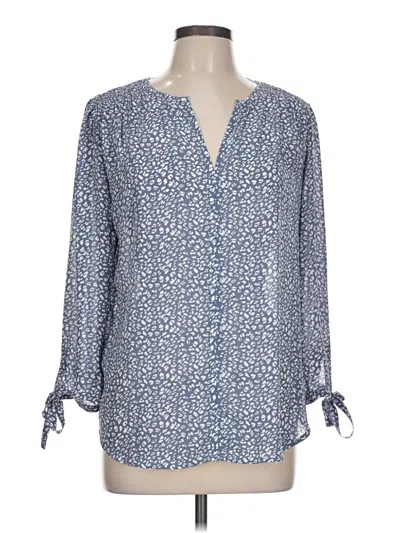 Pre-owned Fun2fun 3/4 Sleeve Blouse In Blue