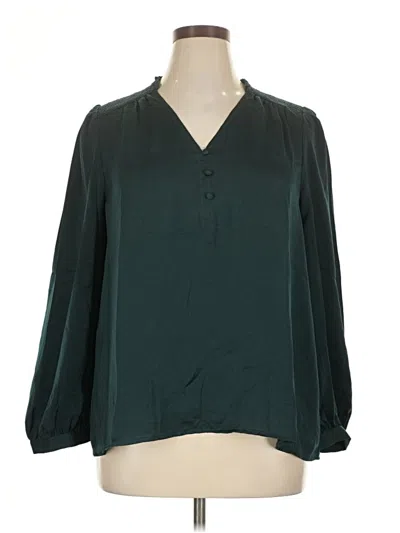 Pre-owned Fun2fun 3/4 Sleeve Blouse In Blue