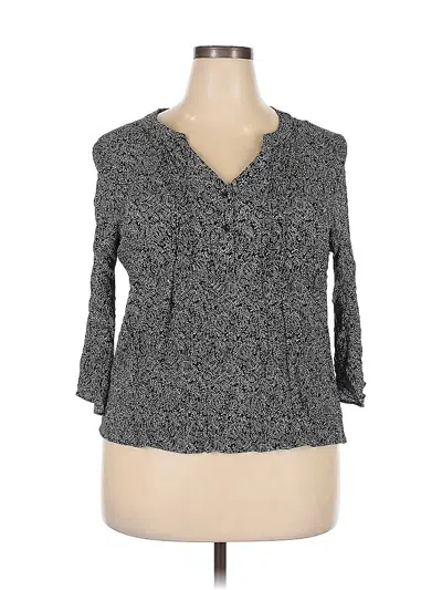Pre-owned Fun2fun 3/4 Sleeve Blouse In Gray