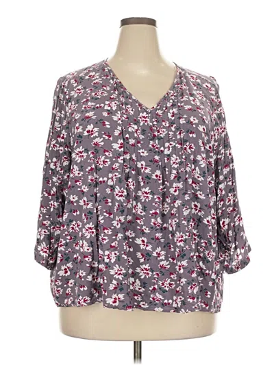 Pre-owned Fun2fun 3/4 Sleeve Blouse In Gray