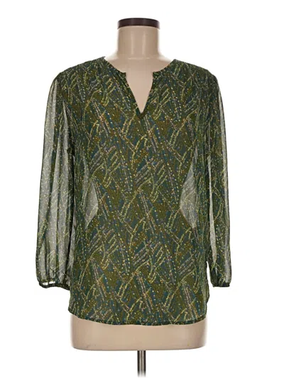 Pre-owned Fun2fun 3/4 Sleeve Blouse In Green
