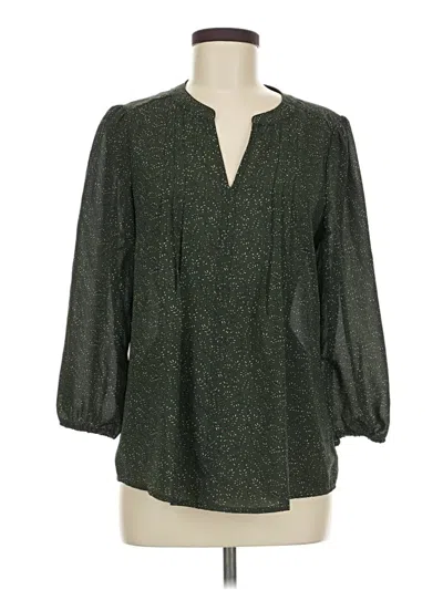 Pre-owned Fun2fun 3/4 Sleeve Blouse In Green