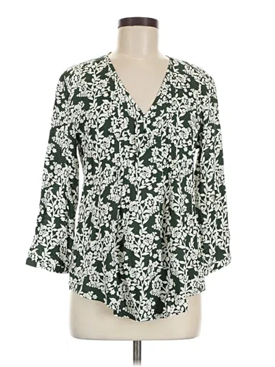 Pre-owned Fun2fun 3/4 Sleeve Blouse In Green