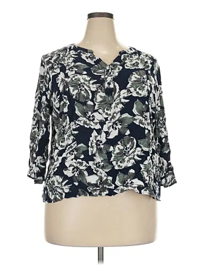 Pre-owned Fun2fun 3/4 Sleeve Blouse In Green
