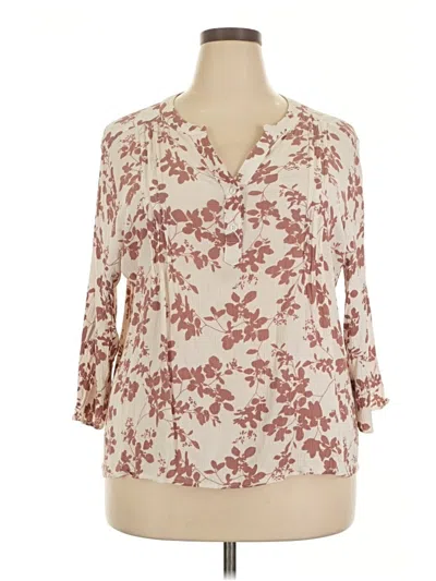 Pre-owned Fun2fun 3/4 Sleeve Blouse In Ivory