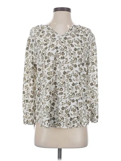 Pre-owned Fun2fun 3/4 Sleeve Blouse In Ivory