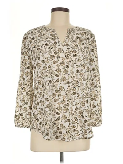 Pre-owned Fun2fun 3/4 Sleeve Blouse In Ivory
