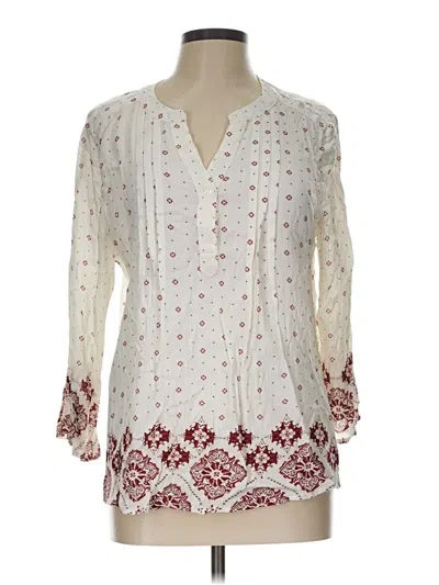 Pre-owned Fun2fun 3/4 Sleeve Blouse In Ivory