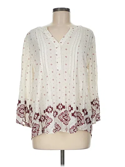 Pre-owned Fun2fun 3/4 Sleeve Blouse In Ivory