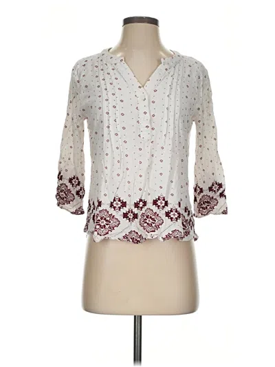 Pre-owned Fun2fun 3/4 Sleeve Blouse In Ivory