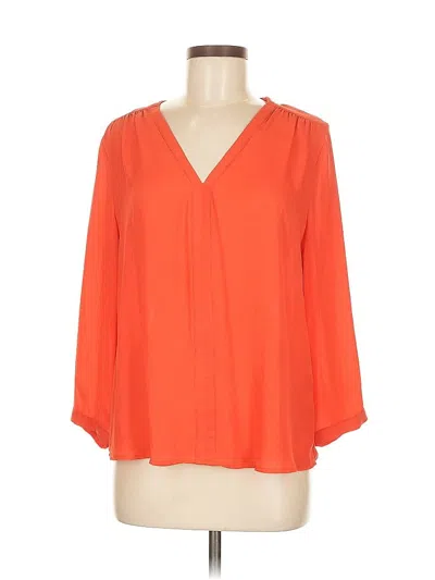 Pre-owned Fun2fun 3/4 Sleeve Blouse In Orange