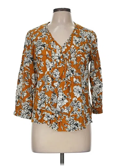 Pre-owned Fun2fun 3/4 Sleeve Blouse In Orange