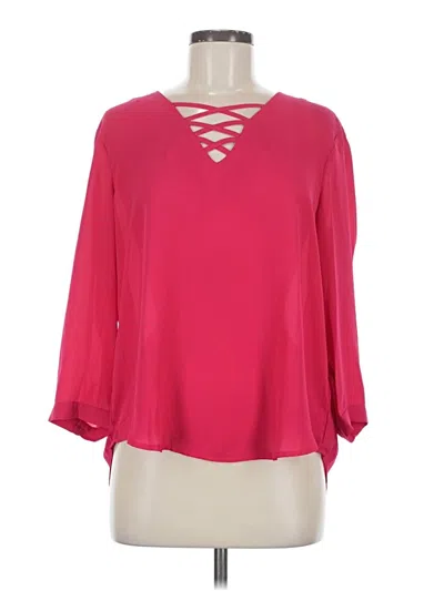 Pre-owned Fun2fun 3/4 Sleeve Blouse In Pink