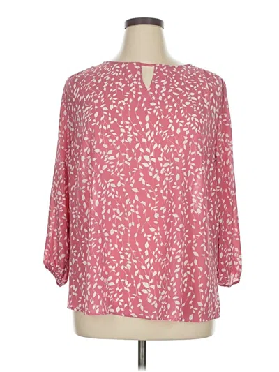 Pre-owned Fun2fun 3/4 Sleeve Blouse In Pink