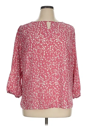Pre-owned Fun2fun 3/4 Sleeve Blouse In Pink