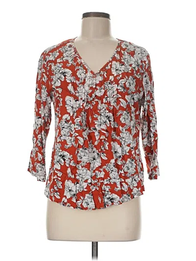 Pre-owned Fun2fun 3/4 Sleeve Blouse In Red