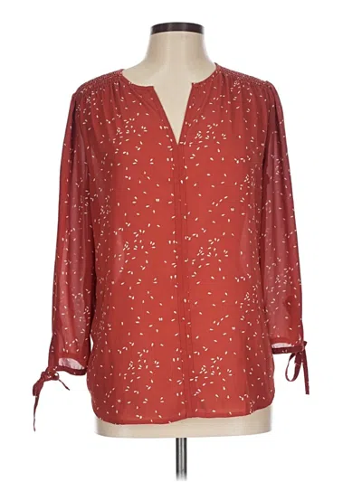 Pre-owned Fun2fun 3/4 Sleeve Blouse In Red