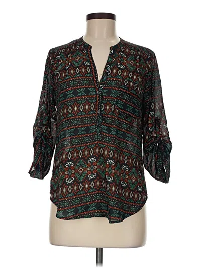 Pre-owned Fun2fun 3/4 Sleeve Blouse In Teal