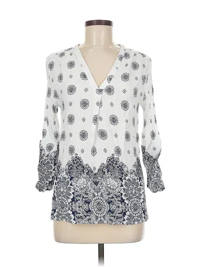 Pre-owned Fun2fun 3/4 Sleeve Blouse In White