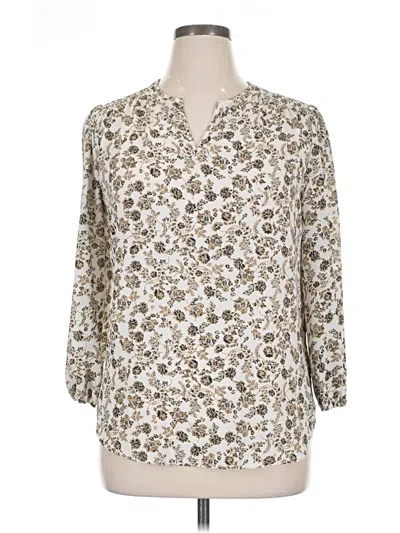 Pre-owned Fun2fun 3/4 Sleeve Blouse In White