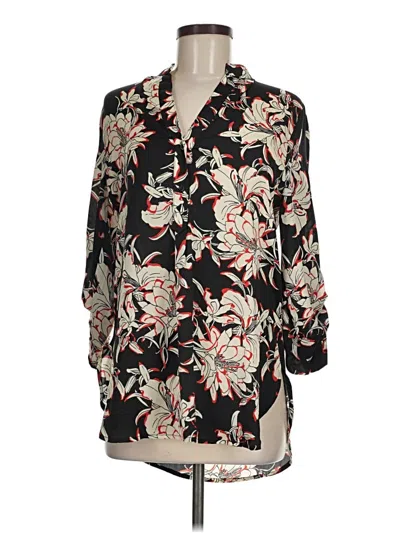 Pre-owned Fun2fun Long Sleeve Blouse In Black