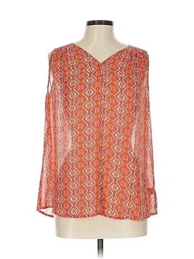 Pre-owned Fun2fun Long Sleeve Blouse In Orange