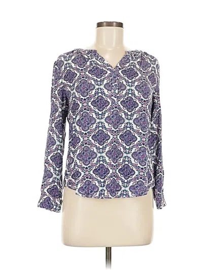 Pre-owned Fun2fun Long Sleeve Blouse In Purple