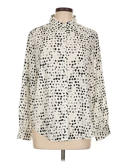 Pre-owned Fun2fun Long Sleeve Blouse In White