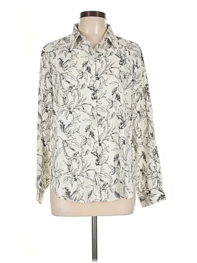 Pre-owned Fun2fun Long Sleeve Button Down Shirt In Ivory