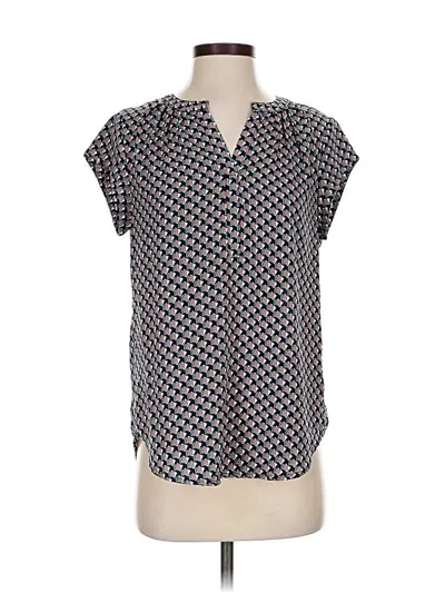 Pre-owned Fun2fun Short Sleeve Blouse In Black