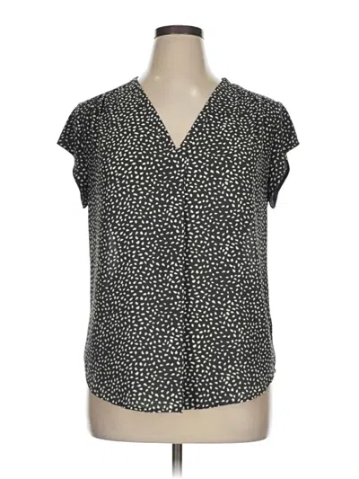 Pre-owned Fun2fun Short Sleeve Blouse In Black