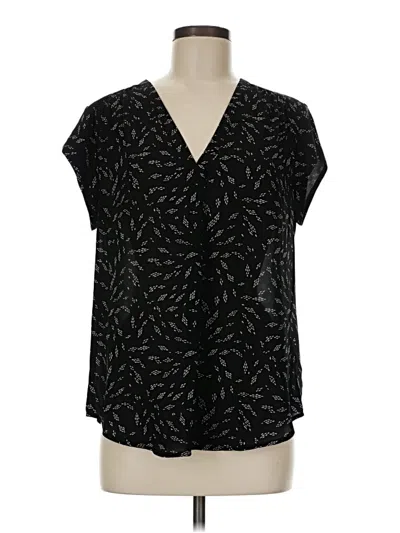 Pre-owned Fun2fun Short Sleeve Blouse In Black