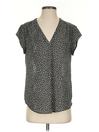 Pre-owned Fun2fun Short Sleeve Blouse In Black
