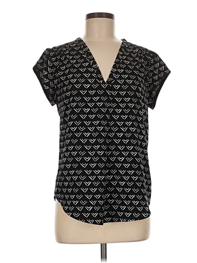 Pre-owned Fun2fun Short Sleeve Blouse In Black