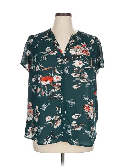 Pre-owned Fun2fun Short Sleeve Blouse In Blue