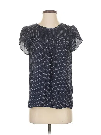 Pre-owned Fun2fun Short Sleeve Blouse In Blue