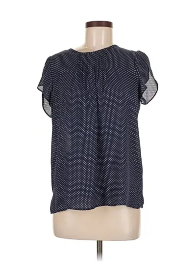 Pre-owned Fun2fun Short Sleeve Blouse In Blue