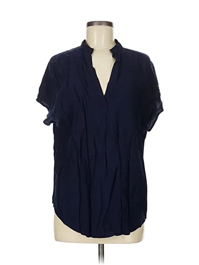 Pre-owned Fun2fun Short Sleeve Blouse In Blue
