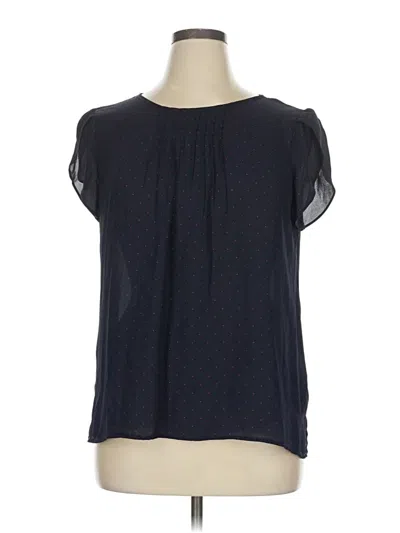 Pre-owned Fun2fun Short Sleeve Blouse In Blue